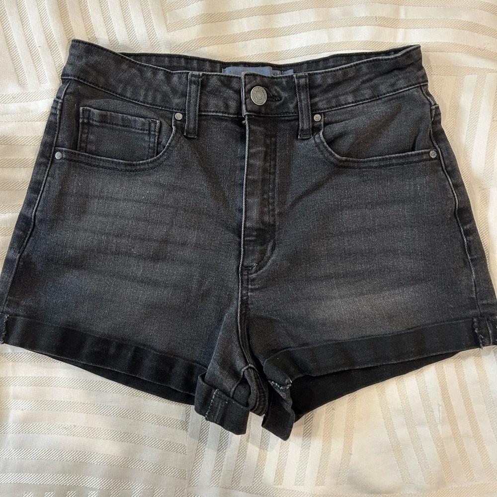 Indigo Rising | Classic Black Denim Women's Shorts